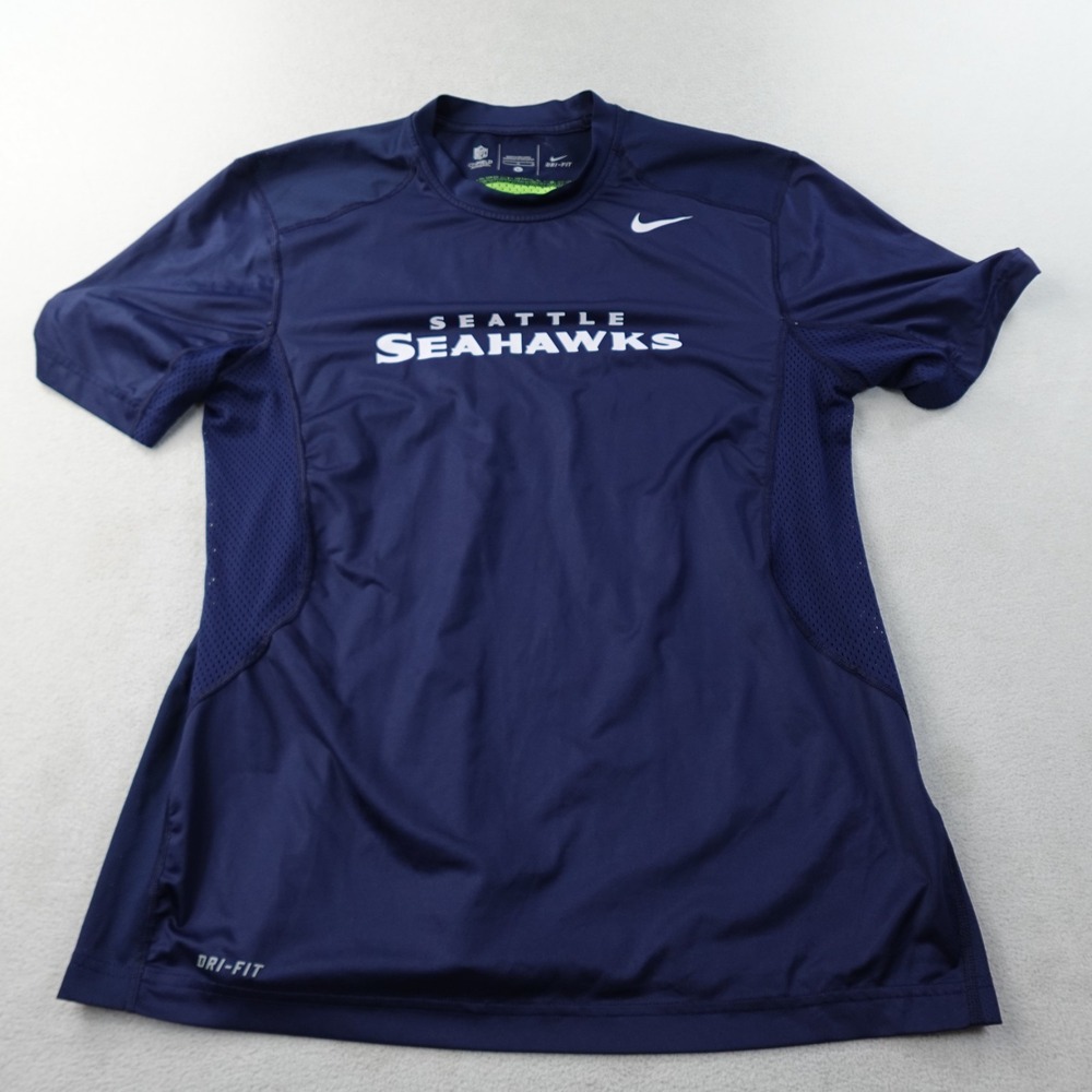 Nike Seattle Seahawks NFL On Field Dri-FIT Shirt Mens Large Navy Training